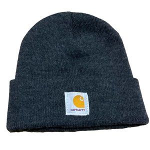GRAY CARHARTT BEANIE CAP OUTDOORS STREETWEAR USA MADE WINTER GORPCORE MENS